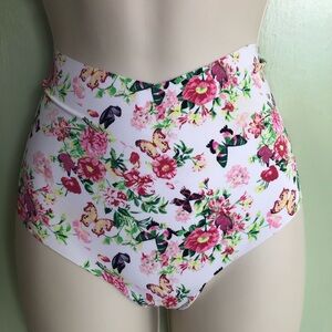 Victorias Secret Underwear Small Floral Butterfly Brief High Waist Summer Cute